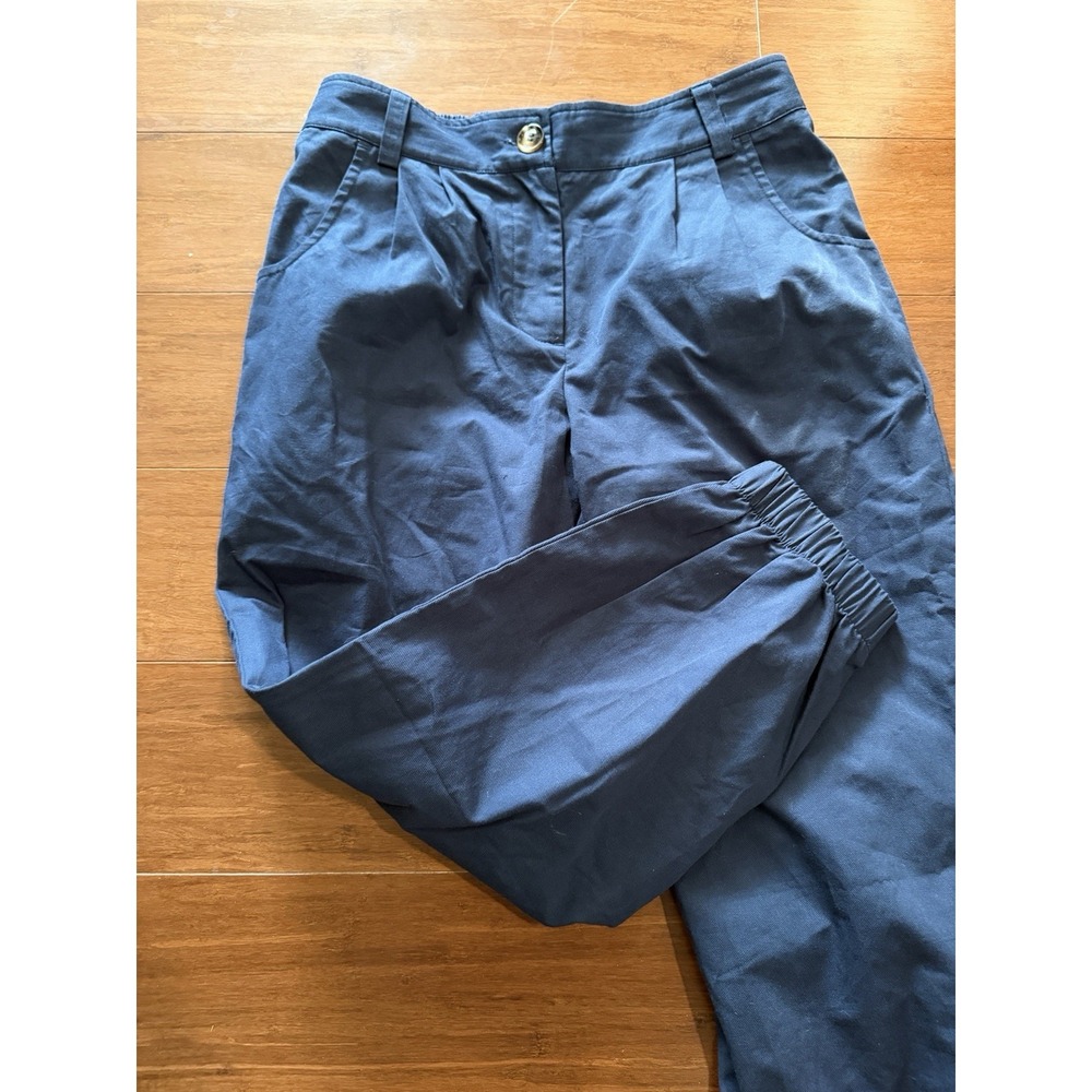 Halara Pants Womens S Petite‎ Blue Jogger Elastic Waist Cuffed Ankle Pleated - Picture 2 of 11